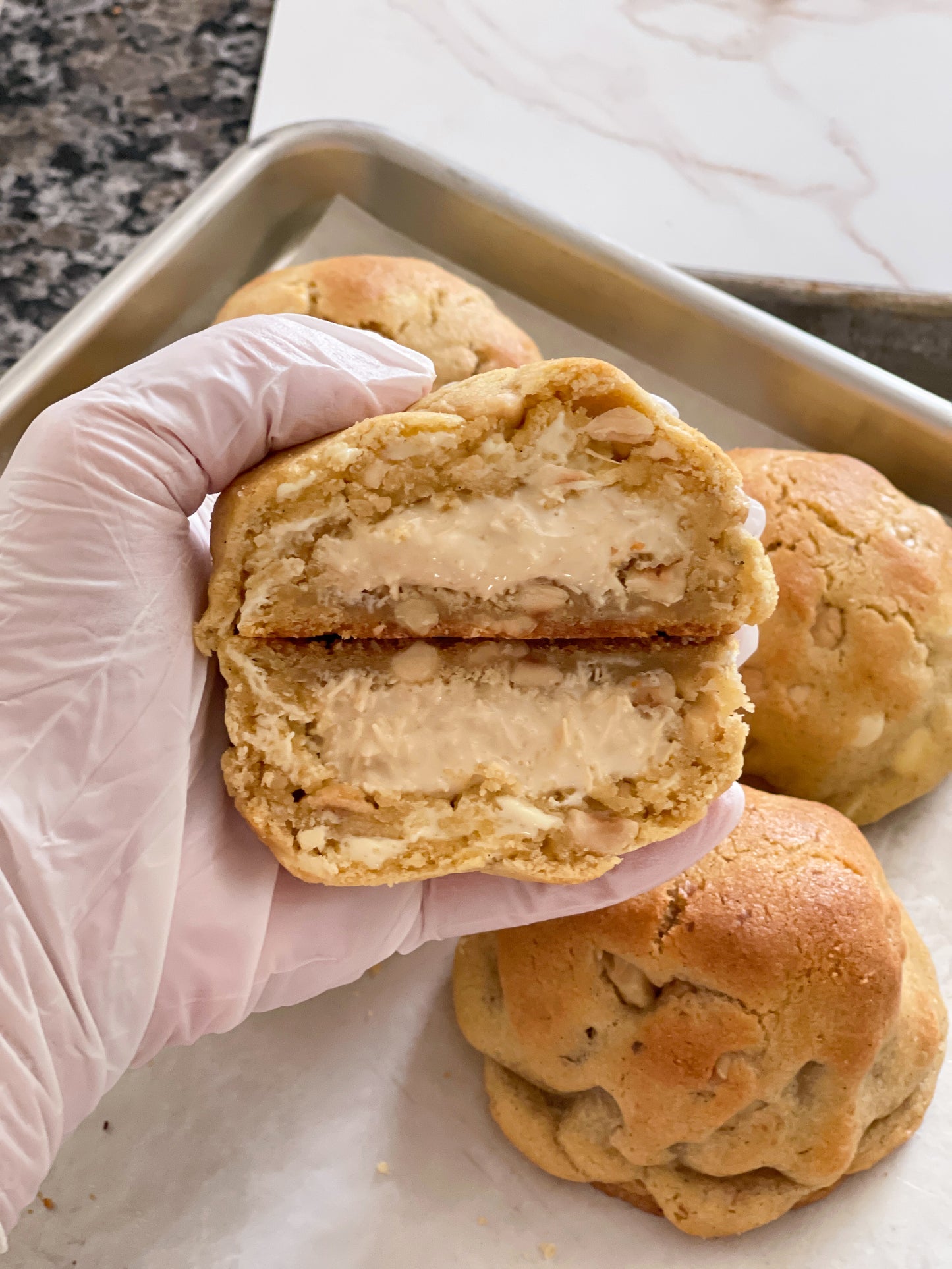 Hazelnut Dubai Stuffed Cookie