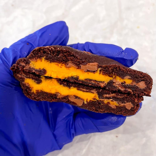 Mini Double Chocolate Cookie Stuffed with Orange Cream