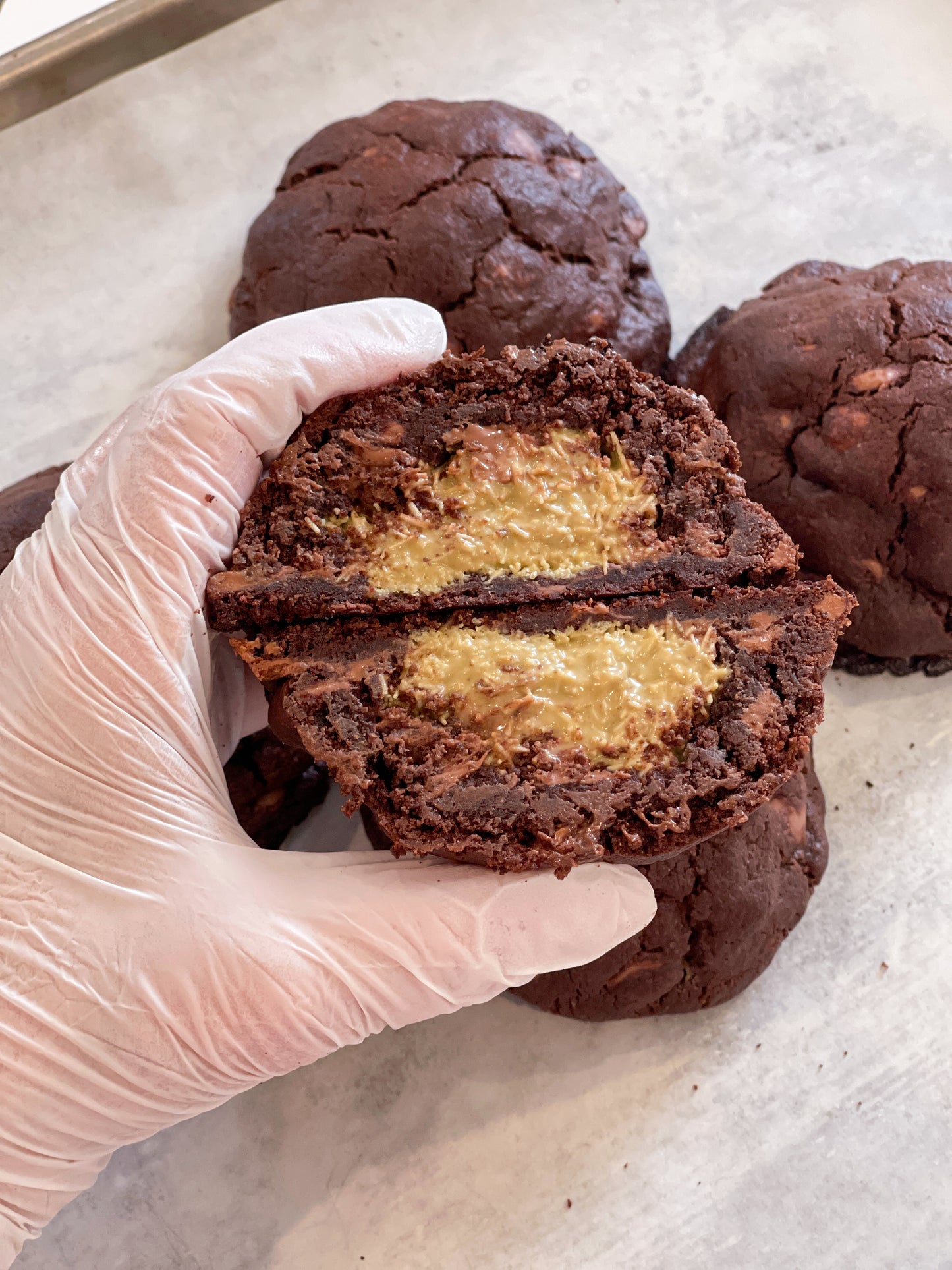 Dubai Chocolate Stuffed Cookie